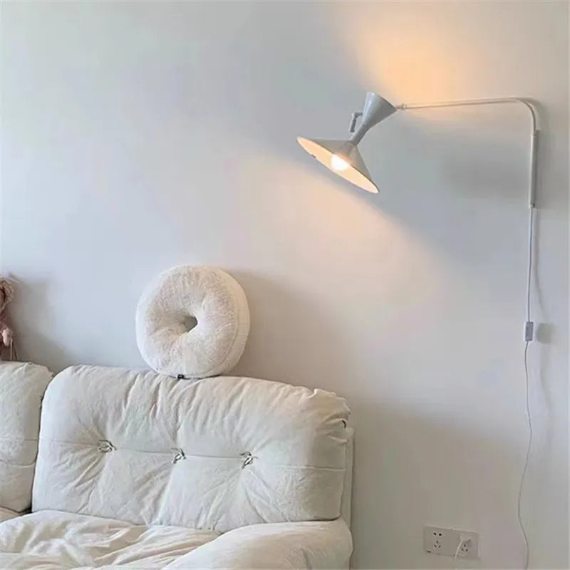 Axyaa Marseille Wall Lamp: Rotatable Industrial Sconce for Living Room & Bedroom
