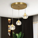 Axyaa Crystal LED Football Pendant Light Ceiling Chandelier for Home Balcony