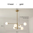 Axyaa Modern Black Gold LED Ceiling Chandelier for Bedroom and Living Room