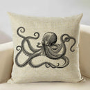 Axyaa Octopus Personality Linen Pillowcase for Marine Life Sofa Decoration