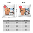 Axyaa Bear and Panda Bubu Dudu Balloon Pillowcase Polyester Creative Zip Home Cushion Cover