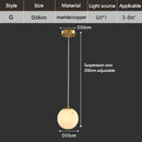 Axyaa Nordic LED Pendant Lamp: Modern Marble Chandelier for Bedroom, Kitchen, Dining Room