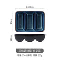 Axyaa Ceramic Seasoning Set - Three Grid Plate with Dipping Dishes