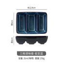 Axyaa Ceramic Seasoning Set - Three Grid Plate with Dipping Dishes