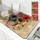 Axyaa Halloween Watercolor Branches Drying Mat