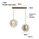 Axyaa Gold Marble Chandelier, Adjustable Round Ceiling Light for Villa Hotel