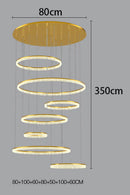 Axyaa Staircase Chandeliers LED Pendant Light for Modern Home Decor