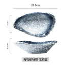 Axyaa Ceramic Sea Stone Flower Plate Set - Japanese Style Tableware
