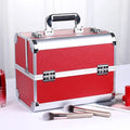 Axyaa Portable Aluminum Makeup Train Case Organizer