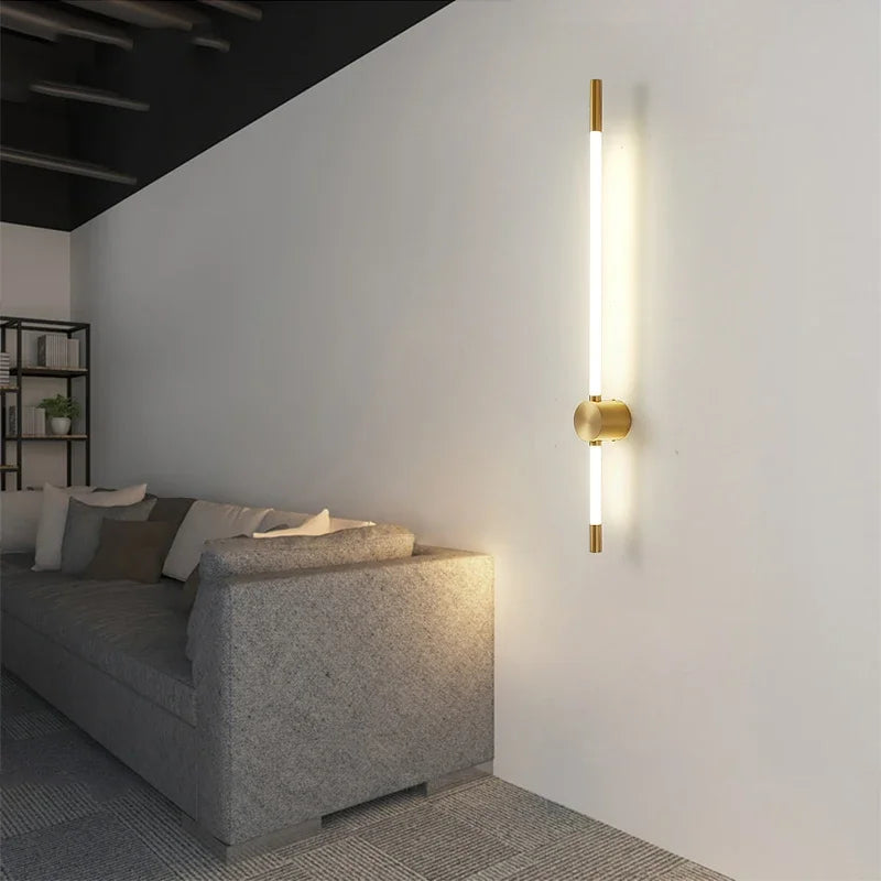 Axyaa Vertical Slim Indoor Wall Sconce Light Fixture