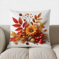 Axyaa Autumn Harvest Fruit & Wheat Pillow Cover for Sofa Bedroom Car