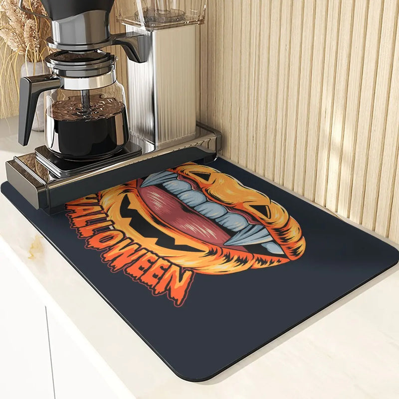 Axyaa Halloween Style Silicone Kitchen Mat