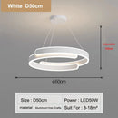 Axyaa Creamy Style Pendant Light: High-end LED Nordic Bedroom Lamp