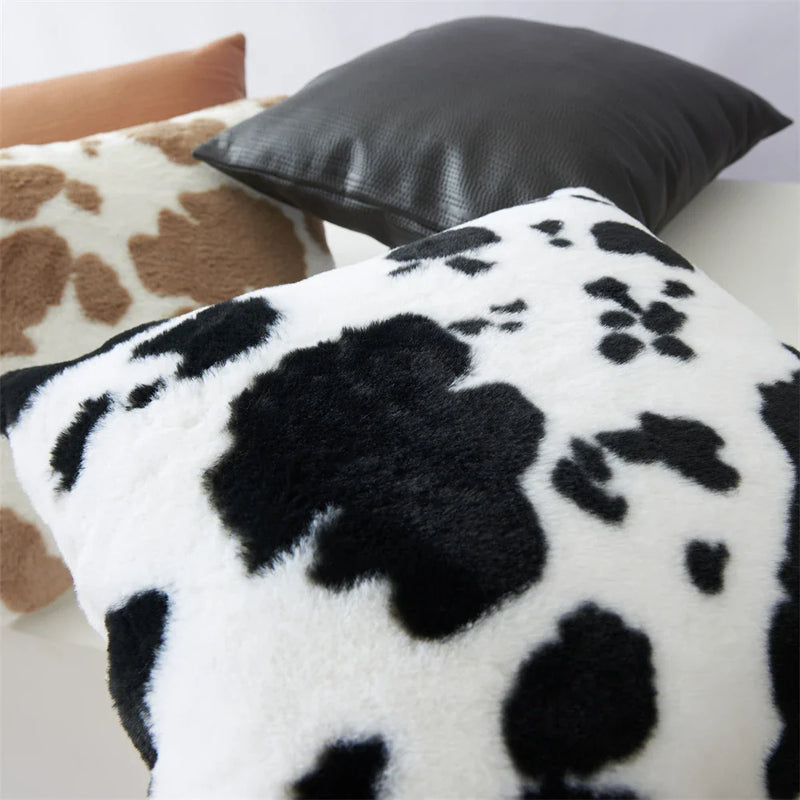 Cow Pattern Pillow Cover 45x45cm by Axyaa: Home Decor for Sofa Living Room
