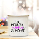AXYAA Best Mom French Print Enamel Coffee Mug - Home Drinkware Gift