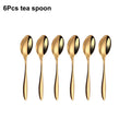Axyaa Gold Stainless Steel Cutlery Set - Knife Fork Spoon Flatware