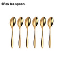 Axyaa Gold Stainless Steel Cutlery Set - Knife Fork Spoon Flatware
