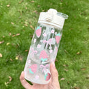 Axyaa Strawberry Bow Flower Straw Water Bottle - Cute Reusable Drinkware