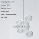 Axyaa Micky Glass Globe LED Pendant Light - Copper Lustre Pendant Lamp