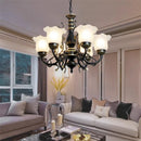 Axyaa Glass Shade Chandelier for Home Decor Lighting