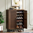 Axyaa 6-Tier Wooden Shoe Storage Cabinet with Adjustable Shelves