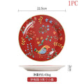 Axyaa Red Flower Bird Plates & Mugs: European Style Ceramic Tableware