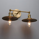 Axyaa Country Style Wall Lamp: 2-Light Sconce Switch Matte Vanity Table Lamp
