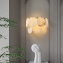 Axyaa All Copper Marble Wall Lamp for Living Room, Bedroom, Stairwell - Alabaster Lighting