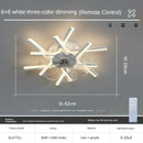 Axyaa Large Black Ceiling Fan Chandelier Remote Control 6 Speeds