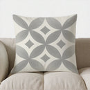 Axyaa Gray Geometric Pattern Throw Pillow Cover for Sofa, Bedroom, Car