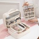 Axyaa Elegant Makeup Bag: Large Capacity, Handle, Travel-Friendly Cosmetic Organizer