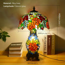 Axyaa Tiffany Stained Glass Table Lamp - Retro Luxe for Living Room & Bedroom