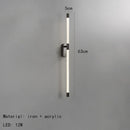 Axyaa Acrylic Line LED Wall Lights Dimming Gold Black Metal Living Room Bedroom