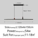 Axyaa Black Aluminum LED Chandelier - Modern Pendant Light for Office Island & Bar Table