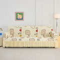 Axyaa Cartoon Sofa Cover - All-Inclusive, Non-Slip, Four-Season, Double Armrest, Elastic Sofa Cover