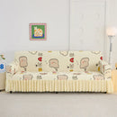 Axyaa Cartoon Sofa Cover - All-Inclusive, Non-Slip, Four-Season, Double Armrest, Elastic Sofa Cover