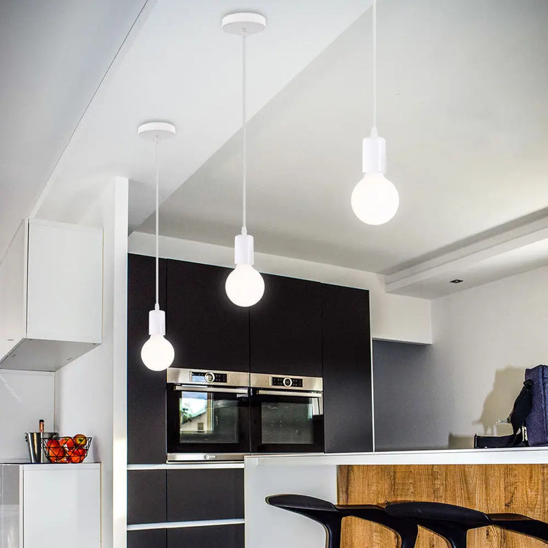 Axyaa Nordic LED Wood Pendant Lamp Industrial Hanging Light Fixture