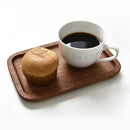 Axyaa Wooden Fruit Dessert Plate Tray Tableware Oval Round Square Toast Shape