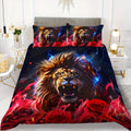 Axyaa Oversized Lion Design Down Comforter Cover for Boys, Extra Soft and Comfortable