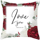 Axyaa Valentine's Day Parchment Pillow Set for Home Sofa, Square Pillowcase