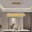 Axyaa Crystal Chandelier: Luxury Pendant Light for Living & Dining Room
