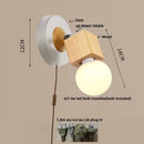 Axyaa Nordic LED Wall Lamps Up Down Rotate Wood Iron Stair Light Fixtures