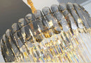 Axyaa Modern Crystal LED Chandelier for Living Room, Staircase, Villa Large Pendant Lamp
