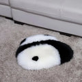 Cute Angry Panda Back View Throw Pillows by Axyaa Wool Back Cushion
