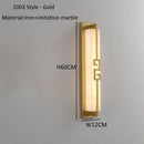 Axyaa Modern Chinese Style Marble Wall Lamp LED Light for Bedroom Living Room
