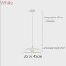Axyaa Modern Minimalist Dining Table with UFO Pendant Light
