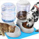 Axyaa Pet Feeder Waterer Combo Large Capacity Dispenser Dog Cat Plastic Bowl