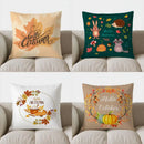 Axyaa Autumn Leaf Pattern Throw Pillow Cover for Sofa, Bedroom & Car