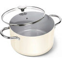 Axyaa 6-Qt Nonstick Ceramic Coated Stock Pot with Lid Induction Compatible