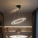 Nordic Design LED Bedroom Pendant Light by Axyaa - Ring-Shaped Restaurant Chandelier